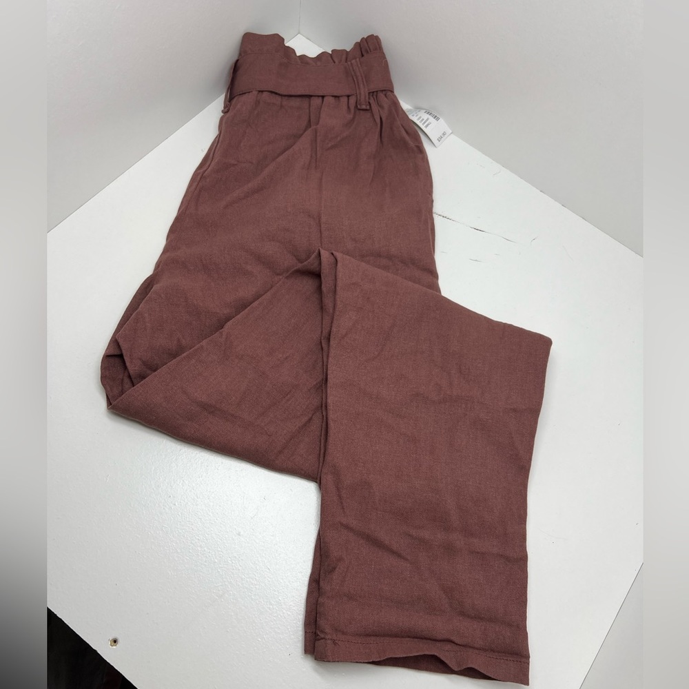 Maurices Size Small Paper Bag Pants Wide Leg Linen NWT
